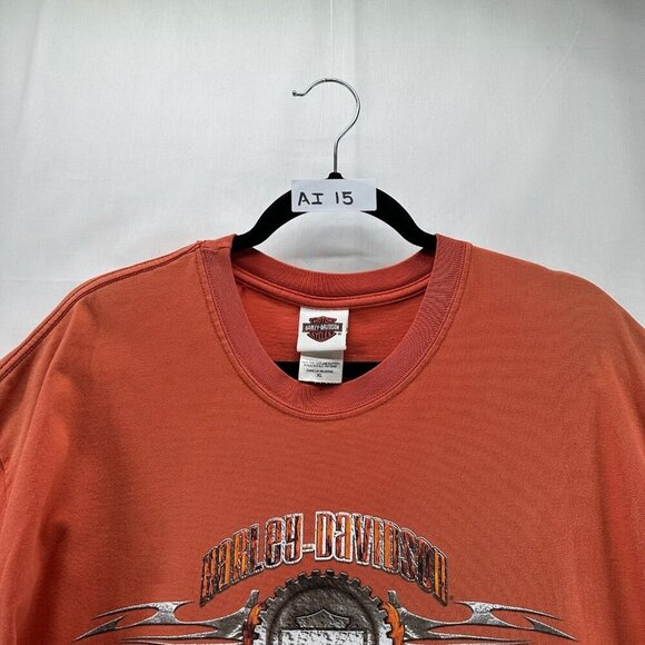 Harley Davidson Motorcycles T-Shirt Mens XL Pullover Grand Canyon Arizona Orange - Picture 11 of 11